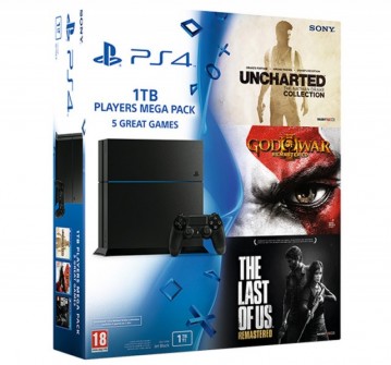 A Sony bemutatta az Egyesült Királyságban az 1 TB Players Mega Packot. Ebben ugye egy 1 terabyteos merevlemezzel érkezik a PlayStation 4