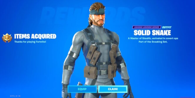 A Metal Gear Solid sorozat főszereplője, Solid Snake és egy csomó franchise-témájú extra már elérhető a Fortnite-ban egy új frissítésnek köszönhetően.